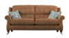 Large 2 Seater Sofa. Grade B Fabric - Baslow Medallion Mulberry
